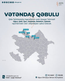 AQTA sədri Oğuzda vətəndaşları qəbul edəcək
