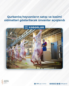 Qurbanlıq heyvanların satışı və kəsimi xidmətləri göstəriləcək ünvanlar açıqlanıb