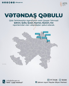 AQTA sədri Şabranda vətəndaşları qəbul edəcək