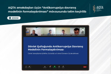 AQTA əməkdaşları üçün “Antikorrupsiya davranış modelinin formalaşdırılması” mövzusunda təlim keçirilib