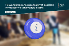 Heyvandarlıq sahəsində fəaliyyət göstərən fermerlərə və sahibkarlara çağırış