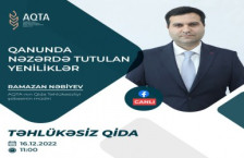 “Təhlükəsiz qida”da “Qida təhlükəsizliyi haqqında” Qanunda nəzərdə tutulan yeniliklərdən danışılacaq