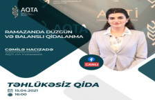 Ramazanda düzgün və balanslı qidalanma müzakirə olunacaq