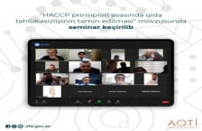 “HACCP prinsipləri əsasında qida təhlükəsizliyinin təmin edilməsi” mövzusunda seminar keçirilib