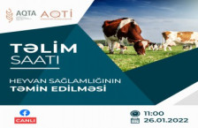 Heyvan sağlamlığının təmin edilməsi haqqında məlumatlar veriləcək