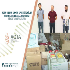 AQTA və DİN saxta spirtli içkilər hazırlayan şəxslərə qarşı birgə tədbir keçirib