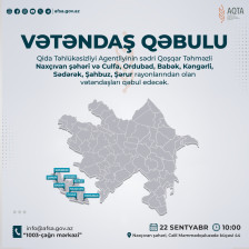 AQTA sədri Naxçıvanda vətəndaşlarla görüşəcək