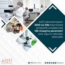 AQTİ-nin laboratoriyaları 2023-cü ildə beynəlxalq səriştəlilik sınaqlarında 195 müayinə parametri üzrə uğurlu nəticələr əldə edib