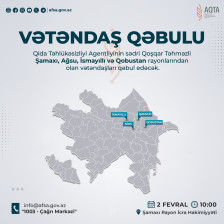 AQTA sədri Şamaxıda vətəndaşları qəbul edəcək