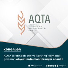 AQTA tərəfindən otel və keytrinq xidmətləri göstərən obyektlərdə monitorinqlər aparılıb