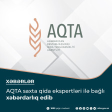 AQTA saxta qida ekspertləri ilə bağlı xəbərdarlıq edib