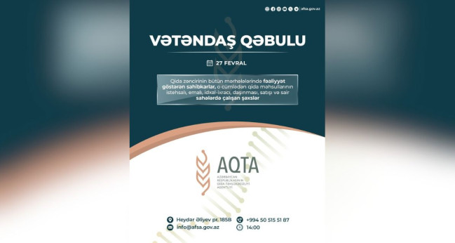 Qoşqar Təhməzli qida sahəsində fəaliyyət göstərən sahibkarları qəbul edəcək