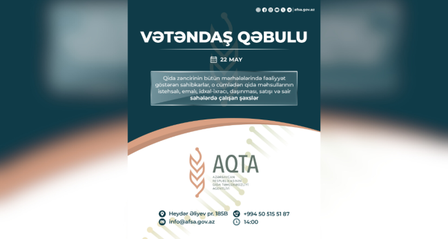 Qoşqar Təhməzli qida sahəsində fəaliyyət göstərən sahibkarları qəbul edəcək