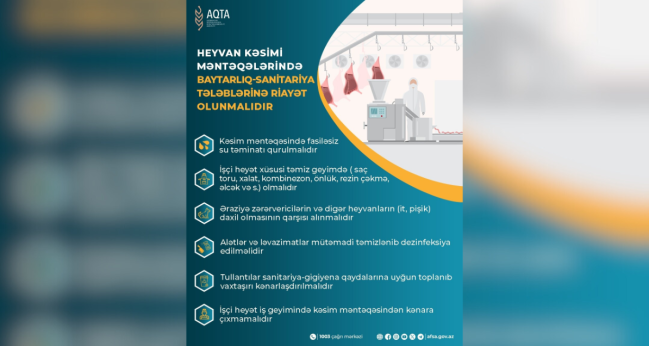 Heyvan kəsimi məntəqələrində hansı qaydalara əməl olunmalıdır?
