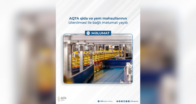 AQTA qida və yem məhsullarının izlənilməsi ilə bağlı məlumat yayıb