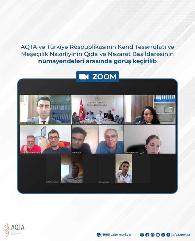 AQTA və Türkiyə Respublikasının Kənd Təsərrüfatı və Meşəçilik Nazirliyinin Qida və Nəzarət Baş İdarəsinin nümayəndələri arasında görüş keçirilib