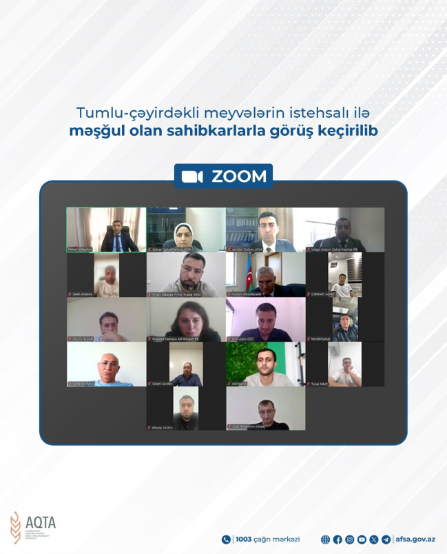 Tumlu-çəyirdəkli meyvələrin istehsalı ilə məşğul olan sahibkarlarla görüş keçirilib