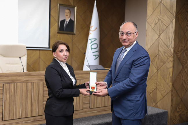 Prezidentin sərəncamı ilə təltif edilən AQTA əməkdaşlarına mükafatları təqdim olunub
