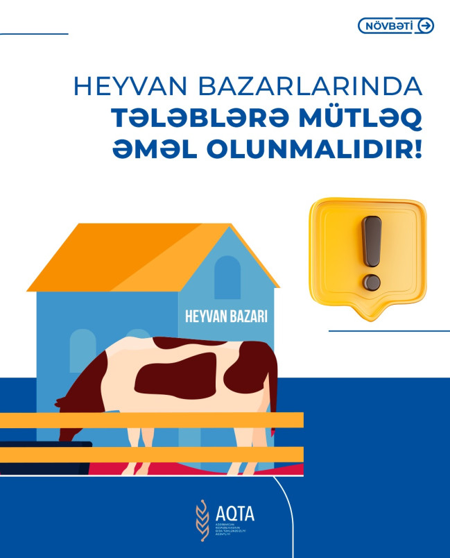 Heyvan bazarlarında tələblərə əməl olunmalıdır!
