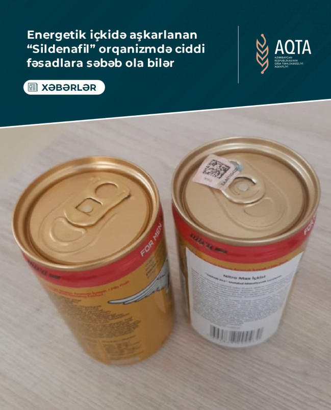 Energetik içkidə aşkarlanan “Sildenafil” orqanizmdə ciddi fəsadlara səbəb ola bilər