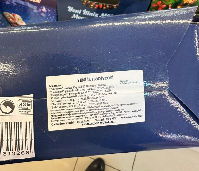 Yeni il hədiyyə qutuları və məhsulları ilə bağlı ticarət obyektlərində nəzarət tədbirləri keçirilir