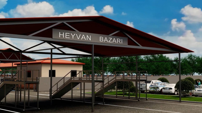 Nümunəvi heyvan bazarı layihəsinin 3D animasiyası