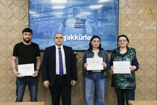 Qida ilə təmasda olan mütəxəssislər üçün gigiyena təlimi keçirilib