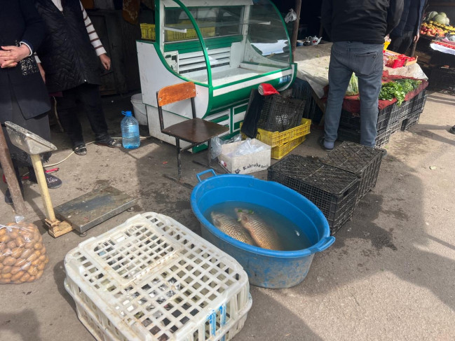 Tovuzda fəaliyyət göstərən ərzaq bazarında planlı yoxlama keçirilib