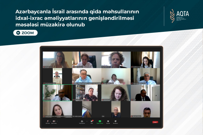 Azərbaycanla İsrail arasında qida məhsullarının idxal-ixrac əməliyyatlarının genişləndirilməsi məsələsi müzakirə olunub
