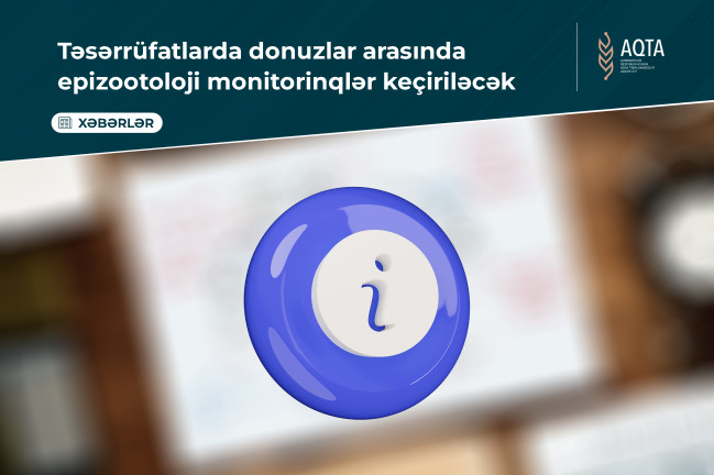 Təsərrüfatlarda donuzlar arasında epizootoloji monitorinqlər keçiriləcək