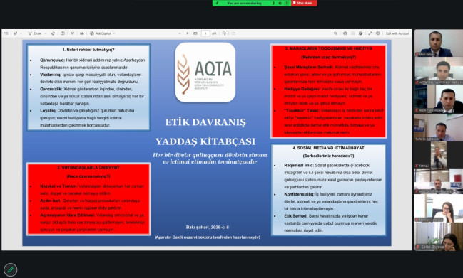 AQTA-nın KOB evlərində xidmət göstərən əməkdaşlarına təlim keçirilib