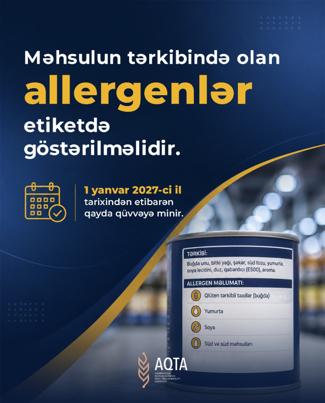 Qida istehsalçıları və sahibkarların nəzərinə!