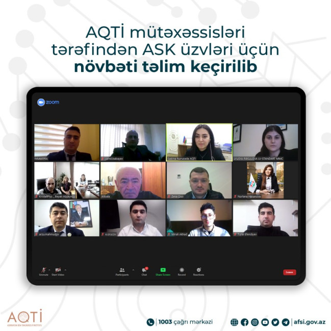 AQTİ mütəxəssisləri tərəfindən ASK üzvləri üçün növbəti təlim keçirilib