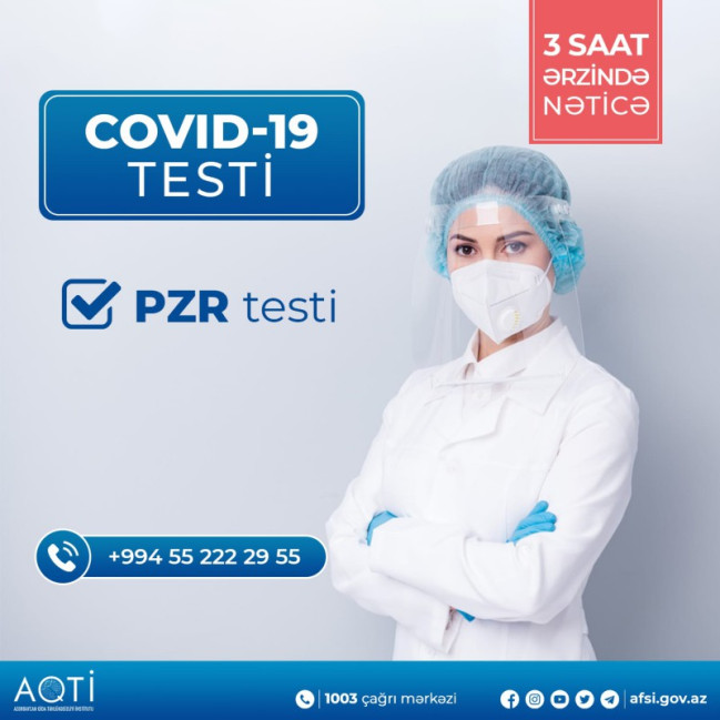 AQTİ-nin nəzdində fəaliyyət göstərən laboratoriyada COVID-19 infeksiyası PZR testi vasitəsilə təyin edilir