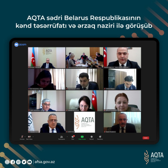 AQTA sədri Belarus Respublikasının kənd təsərrüfatı və ərzaq naziri ilə görüşüb