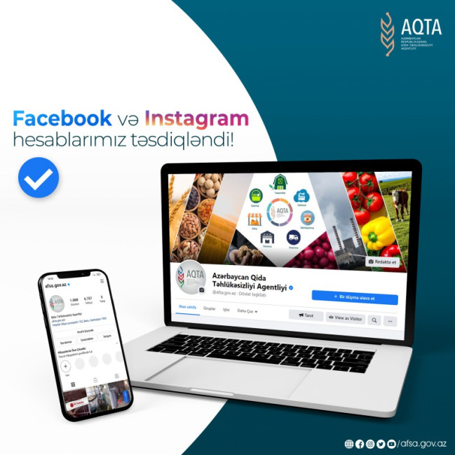 AQTA-nın "Facebook" və "Instagram" hesabları rəsmi olaraq təsdiqlənib