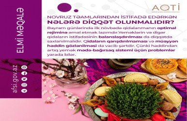 Novruz təamlarından istifadə edərkən nələrə diqqət olunmalıdır?