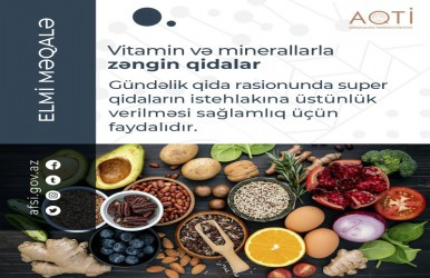 Vitamin və minerallarla zəngin qidalar