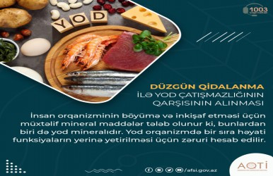 Düzgün qidalanma ilə yod çatışmazlığının qarşısının alınması