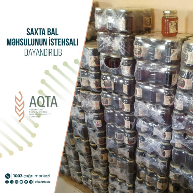 Saxta bal məhsulunun istehsalı dayandırılıb