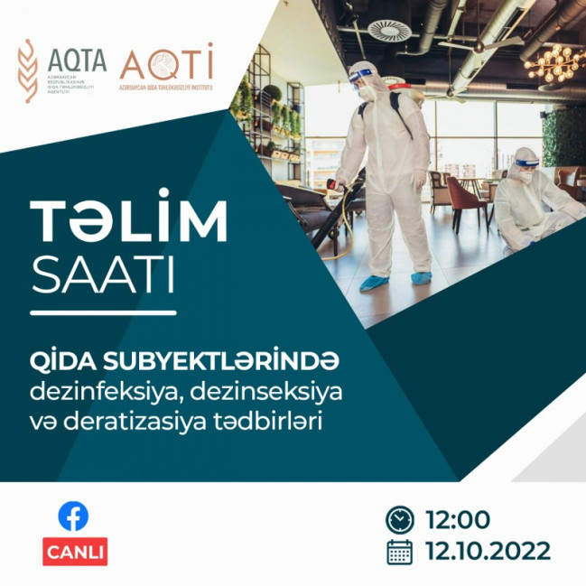 Qida subyektlərində həyata keçirilən sanitariya-epidemioloji tədbirlər haqqında məlumat veriləcək