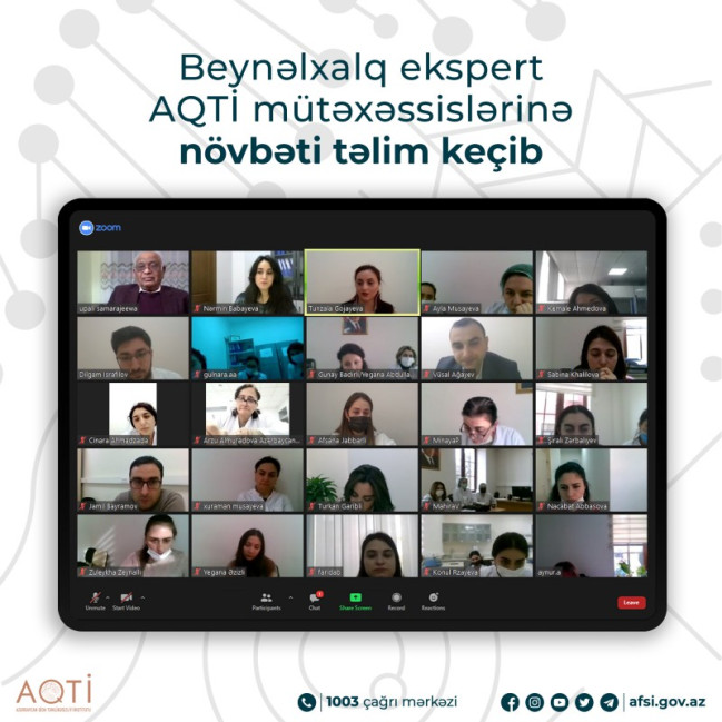 Beynəlxalq ekspert AQTİ mütəxəssislərinə növbəti təlim keçib