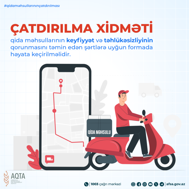 Qida məhsullarının daşınması və çatdırılması sahəsində fəaliyyət göstərən bir sıra müəssisələr qida təhlükəsizliyi qeydiyyatından keçib