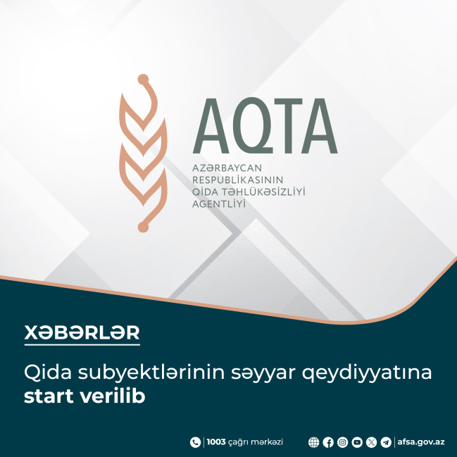 Qida subyektlərinin səyyar qeydiyyatına start verilib