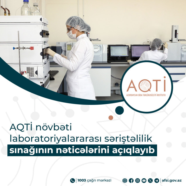 AQTİ növbəti laboratoriyalararası səriştəlilik sınağının nəticələrini açıqlayıb