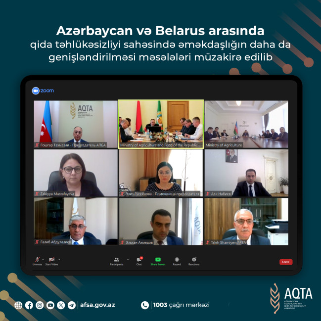 Azərbaycan və Belarus arasında qida təhlükəsizliyi sahəsində əməkdaşlığın daha da genişləndirilməsi məsələləri müzakirə edilib