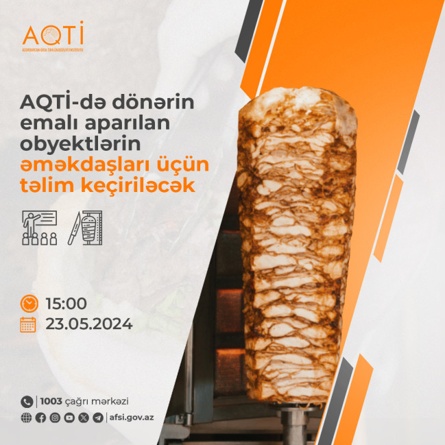 AQTİ-də dönərin emalı aparılan obyektlərin əməkdaşları üçün təlim keçiriləcək