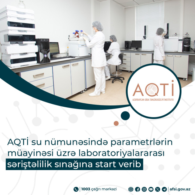 AQTİ su nümunəsində parametrlərin müayinəsi üzrə laboratoriyalararası səriştəlilik sınağına start verib