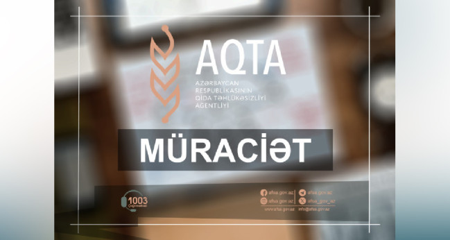 AQTA HACCP sisteminin tətbiqi ilə bağlı sahibkarlara müraciət edib